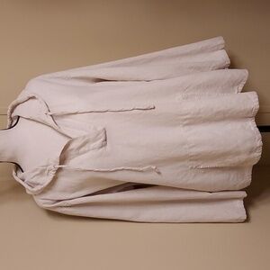 Coldwater Creek Linen Rich Hooded Top